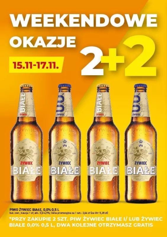 Duży Ben - gazetka promocyjna Weekendowe okazje 2+2! od piątku 15.11 do niedzieli 17.11