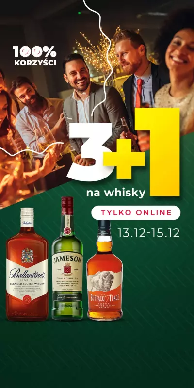 Duży Ben - gazetka promocyjna 3+1 na whisky od piątku 13.12 do niedzieli 15.12