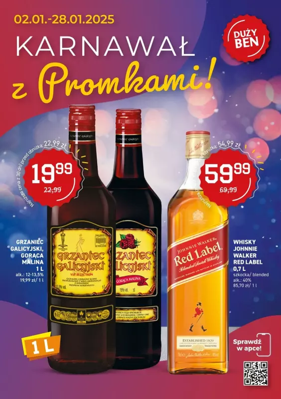 Duży Ben - gazetka promocyjna Gazetka alkoholowa od czwartku 02.01 do wtorku 28.01