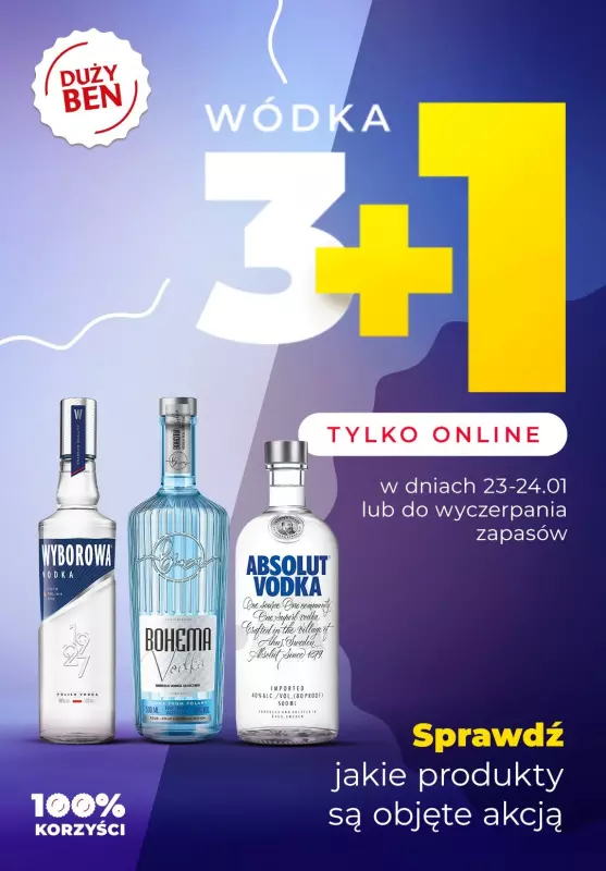 Duży Ben - gazetka promocyjna 3+1 tylko online! od czwartku 23.01 do piątku 24.01