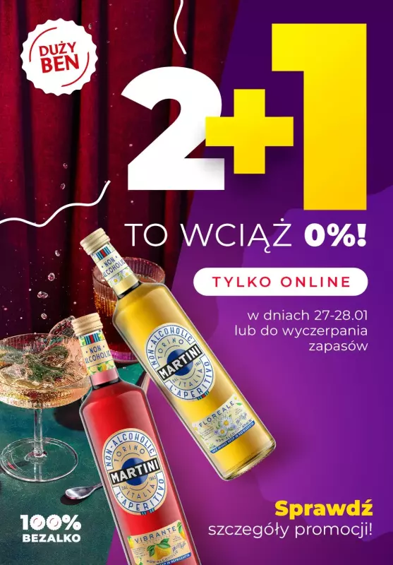 Duży Ben - gazetka promocyjna 2+1 (0%) od poniedziałku 27.01 do wtorku 28.01