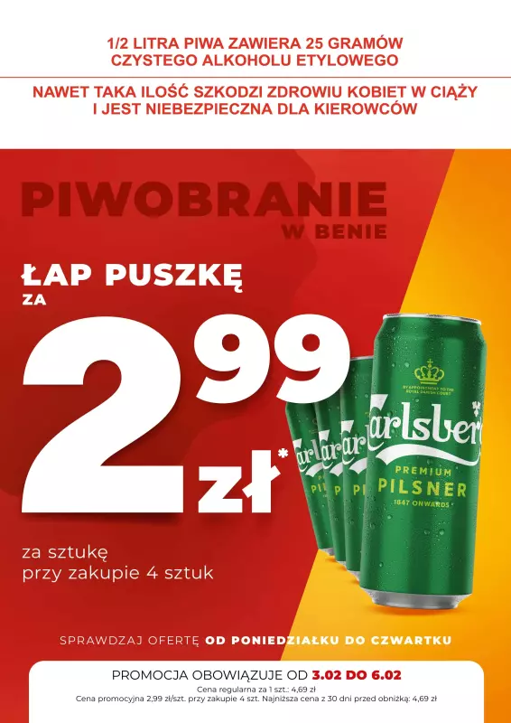 Duży Ben - gazetka promocyjna Piwobranie od poniedziałku 03.02 do czwartku 06.02