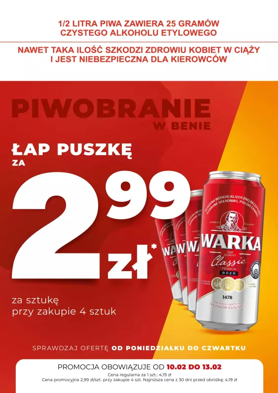 Duży Ben - gazetka promocyjna Piwobranie od poniedziałku 10.02 do czwartku 13.02