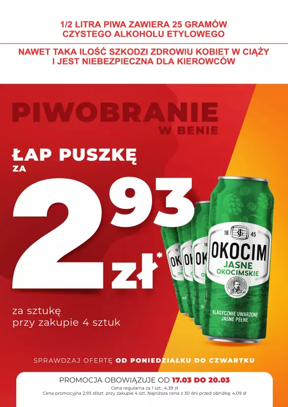 Duży Ben - gazetka promocyjna Piwobranie od poniedziałku 17.03 do czwartku 20.03