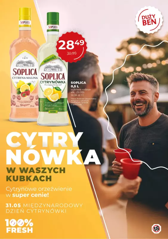 Duży Ben - gazetka promocyjna Gazetka alkoholowa od środy 21.05 do wtorku 17.06 - strona 18