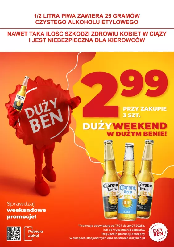 Duży Ben - gazetka promocyjna Duży weekend od czwartku 17.07 do niedzieli 20.07