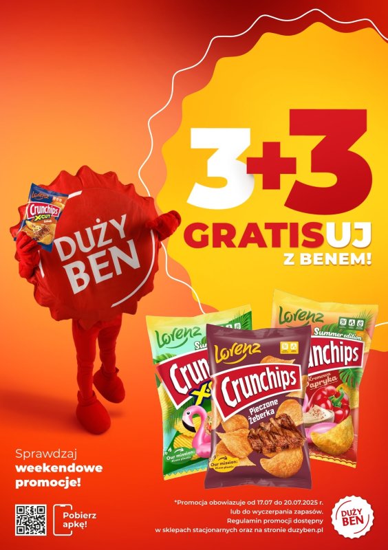 Duży Ben - gazetka promocyjna 3+3 GRATIS od czwartku 17.07 do niedzieli 20.07