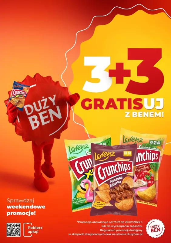 Duży Ben - gazetka promocyjna 3+3 GRATIS od czwartku 17.07 do niedzieli 20.07