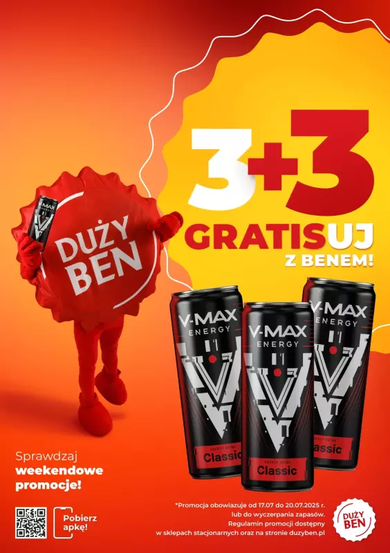 Duży Ben - gazetka promocyjna 3+3 GRATIS od czwartku 17.07 do niedzieli 20.07