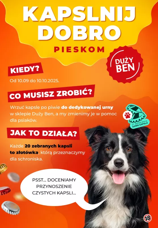 Duży Ben - gazetka promocyjna Kapslnij dobro pieskom!  