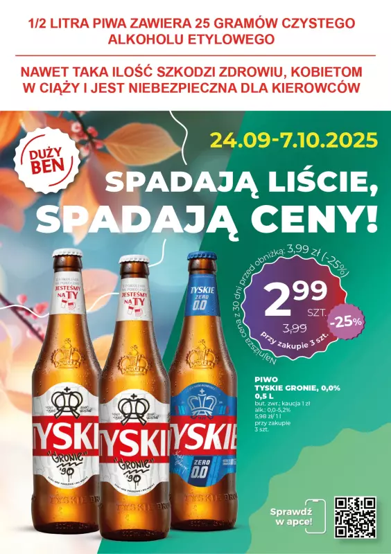 Duży Ben - gazetka promocyjna Gazetka piwna od środy 24.09 do wtorku 07.10