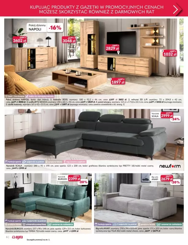 Salony Agata - gazetka promocyjna Gazetka od wtorku 29.04 do soboty 17.05 - strona 6