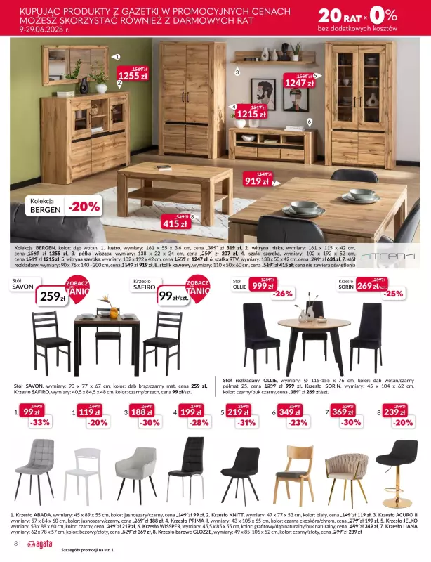 Salony Agata - gazetka promocyjna Gazetka od poniedziałku 09.06 do niedzieli 29.06 - strona 8