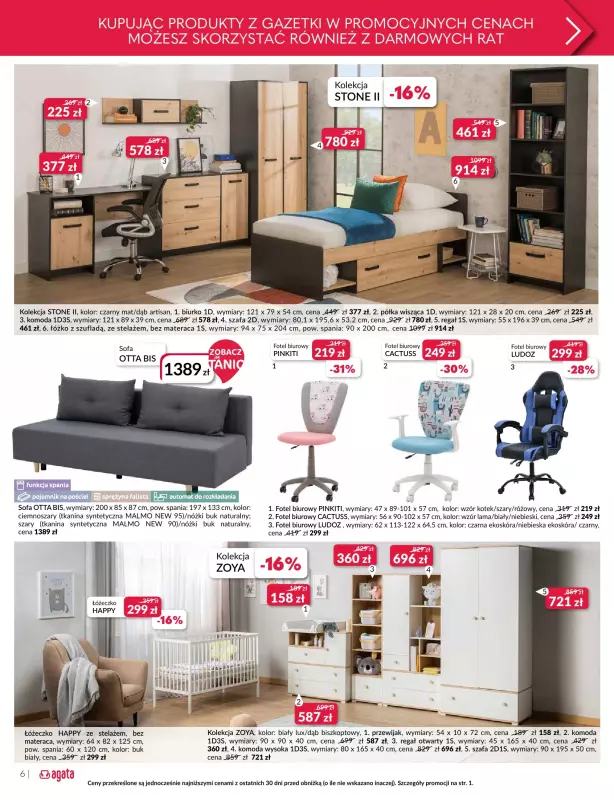 Salony Agata - gazetka promocyjna Gazetka od poniedziałku 11.08 do niedzieli 31.08 - strona 6