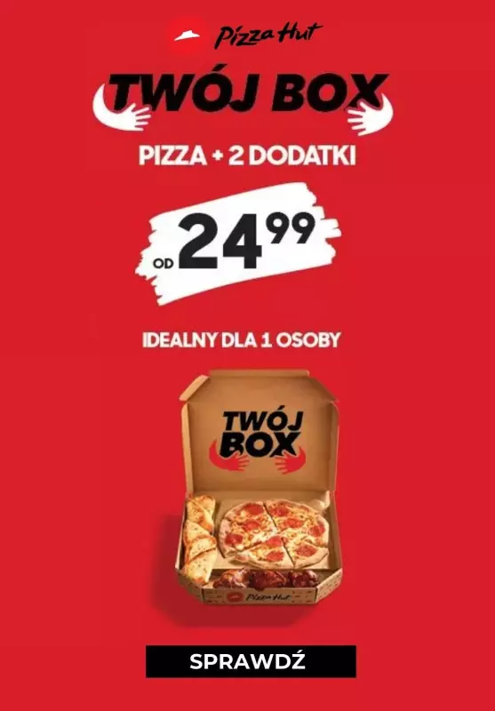 Pizza Hut - gazetka promocyjna Od 24,99 zł Pizza + 2 dodatki od czwartku 15.07 