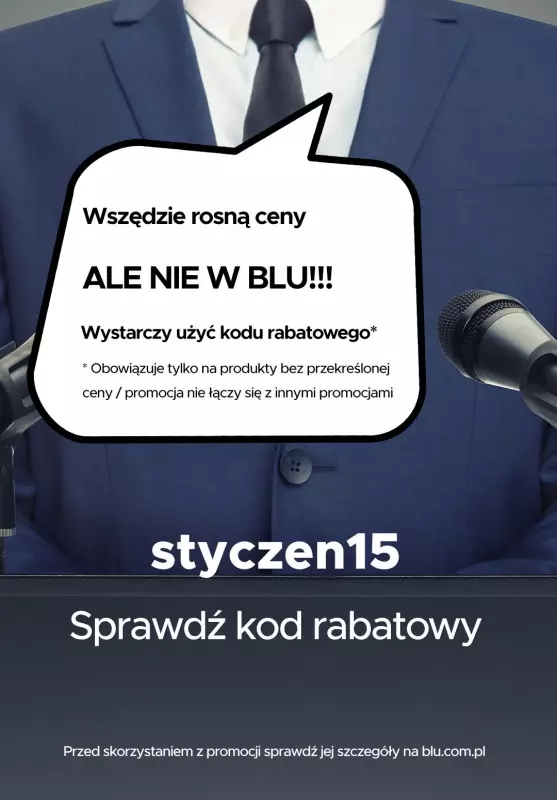 Blu Salony Łazienek - gazetka promocyjna Wszędzie rosną ceny, ale nie w BLU! od czwartku 05.01 do wtorku 31.01