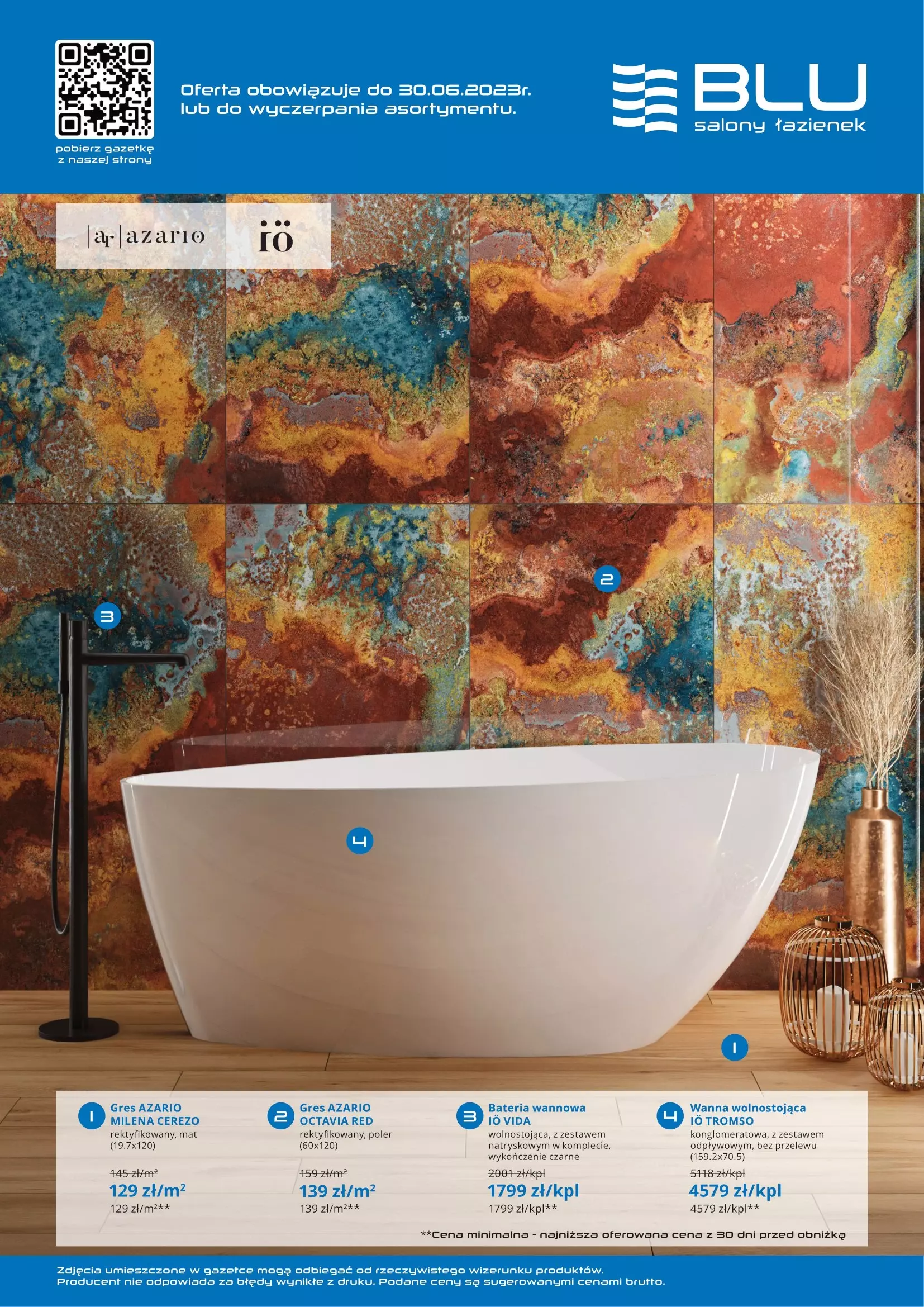 Blu Salony Łazienek - gazetka promocyjna Gazetka cz. 4 od czwartku 01.06 do piątku 30.06