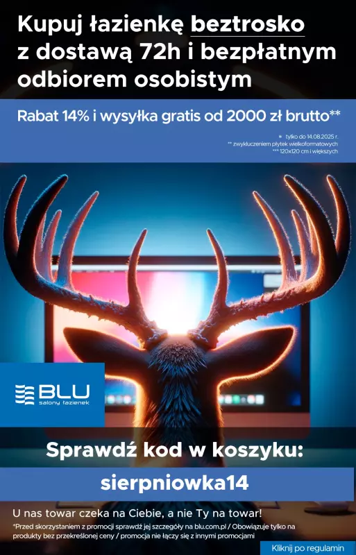 Blu Salony Łazienek - gazetka promocyjna Kod rabatowy  