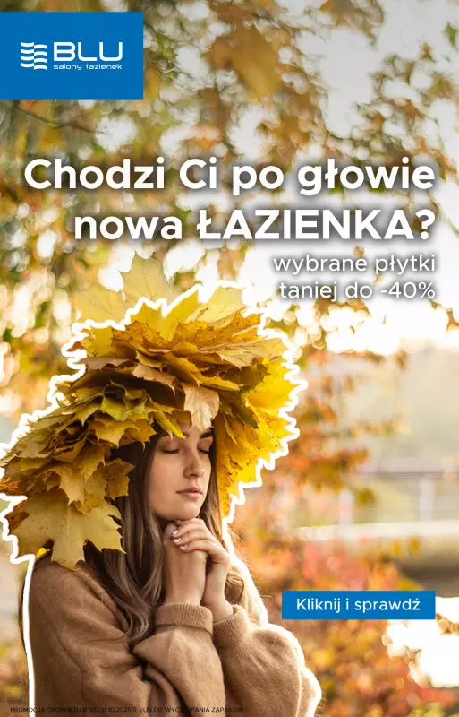 Blu Salony Łazienek - gazetka promocyjna Promocja miesięczna od środy 01.10 do piątku 31.10