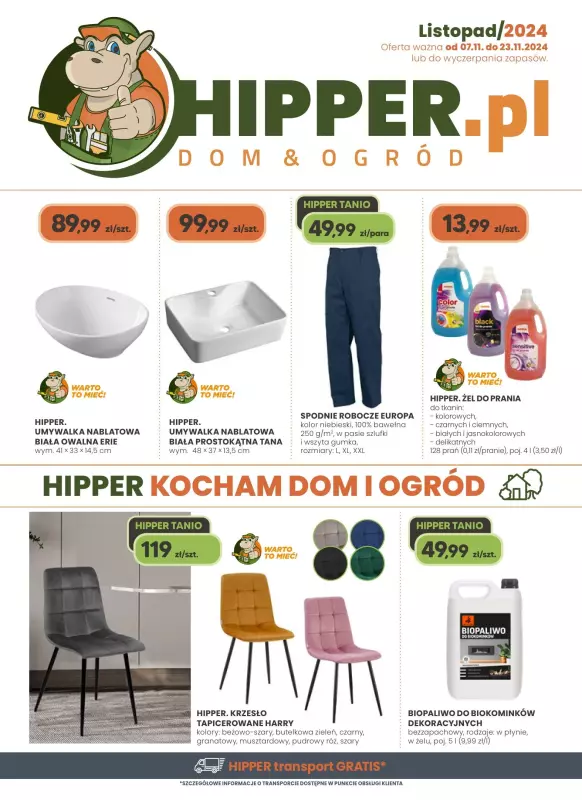 HIPPER.pl - gazetka promocyjna Gazetka od czwartku 07.11 do soboty 23.11