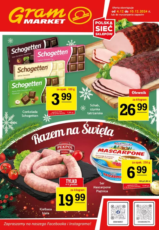 Gram Market - gazetka promocyjna Gazetka  do wtorku 10.12