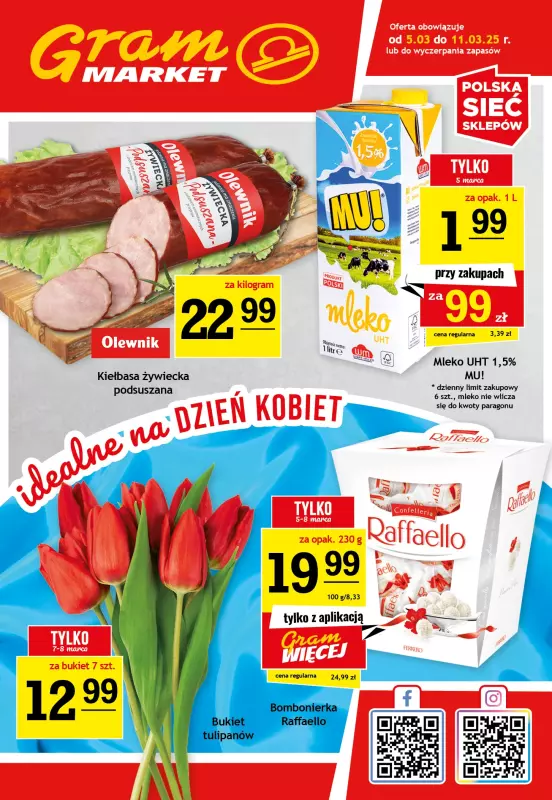 Gram Market - gazetka promocyjna Gazetka od środy 05.03 do wtorku 11.03