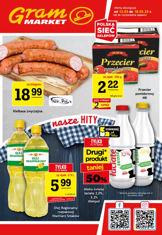 Gram Market - gazetka promocyjna Gazetka  do wtorku 18.03