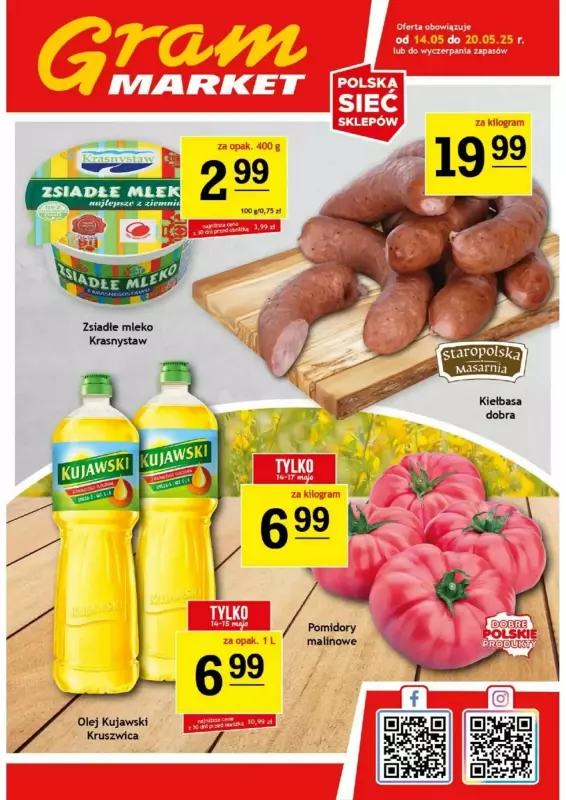 Gram Market - gazetka promocyjna Gazetka od środy 14.05 do wtorku 20.05
