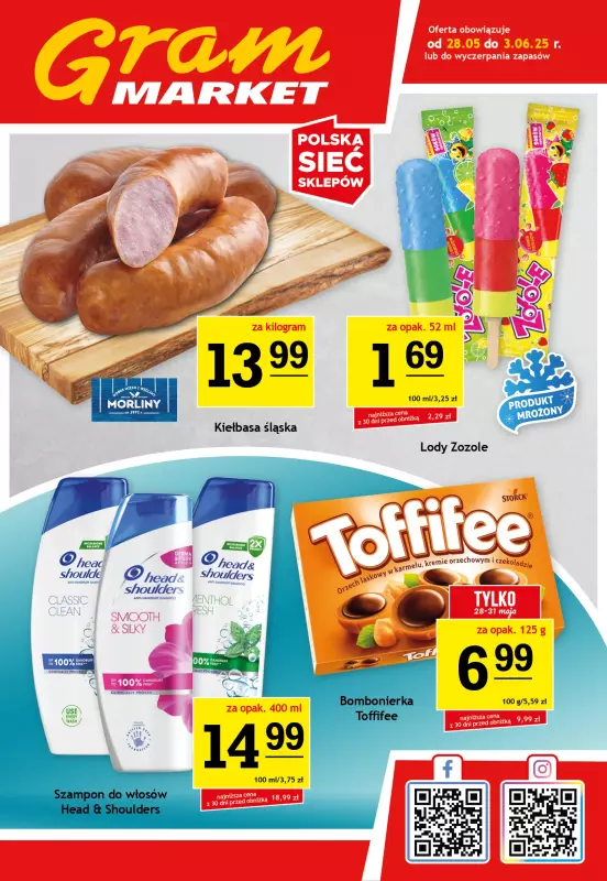 Gram Market - gazetka promocyjna Gazetka od środy 28.05 do wtorku 03.06