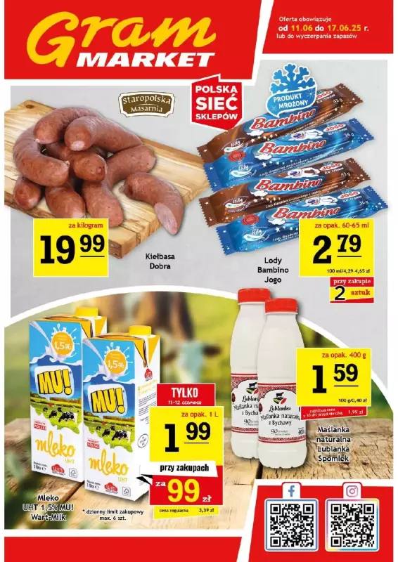 Gram Market - gazetka promocyjna Gazetka  do wtorku 17.06