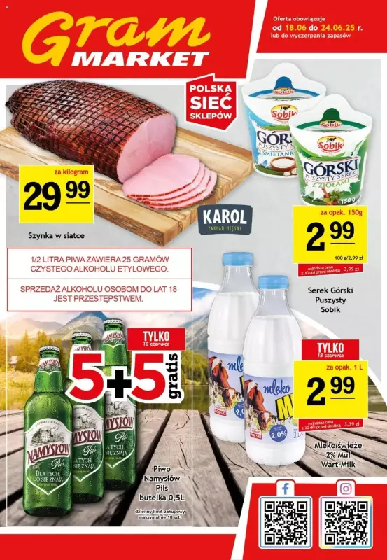 Gram Market - gazetka promocyjna Gazetka od środy 18.06 do wtorku 24.06