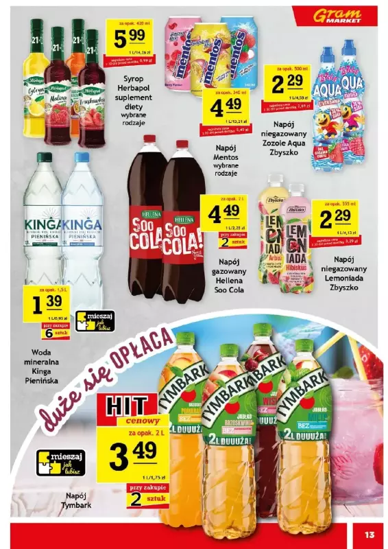 Gram Market - gazetka promocyjna Gazetka od środy 25.06 do wtorku 01.07 - strona 13