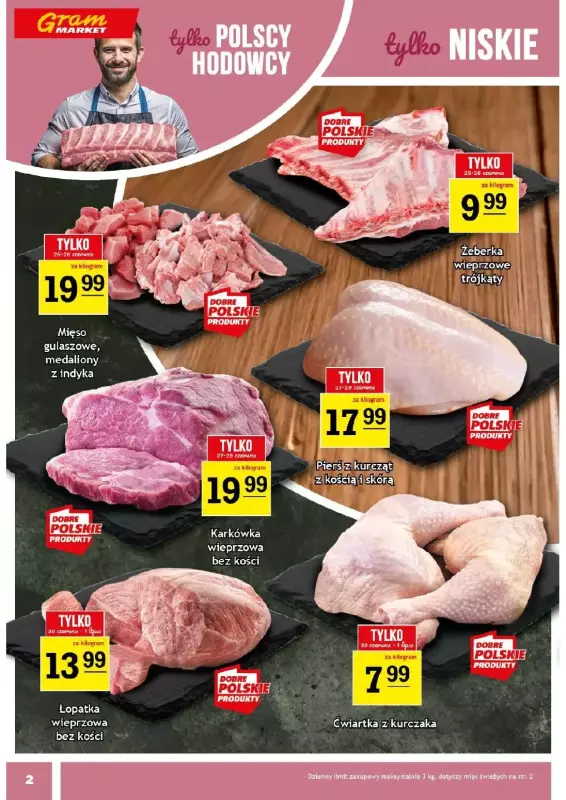 Gram Market - gazetka promocyjna Gazetka od środy 25.06 do wtorku 01.07 - strona 2