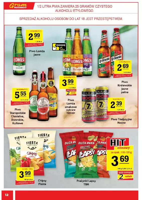 Gram Market - gazetka promocyjna Gazetka od środy 02.07 do wtorku 08.07 - strona 12