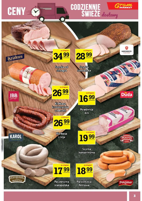 Gram Market - gazetka promocyjna Gazetka od środy 02.07 do wtorku 08.07 - strona 3