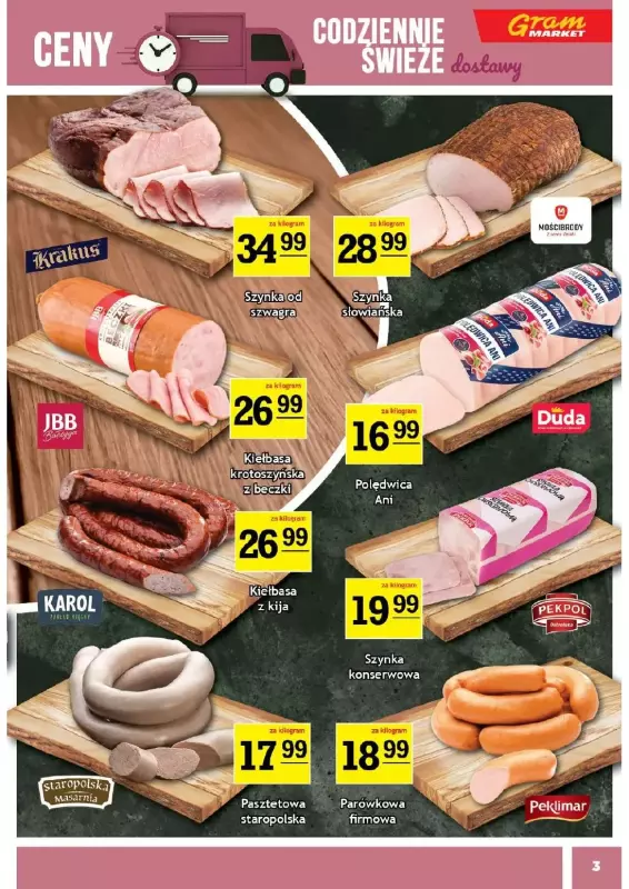 Gram Market - gazetka promocyjna Gazetka od środy 02.07 do wtorku 08.07 - strona 3