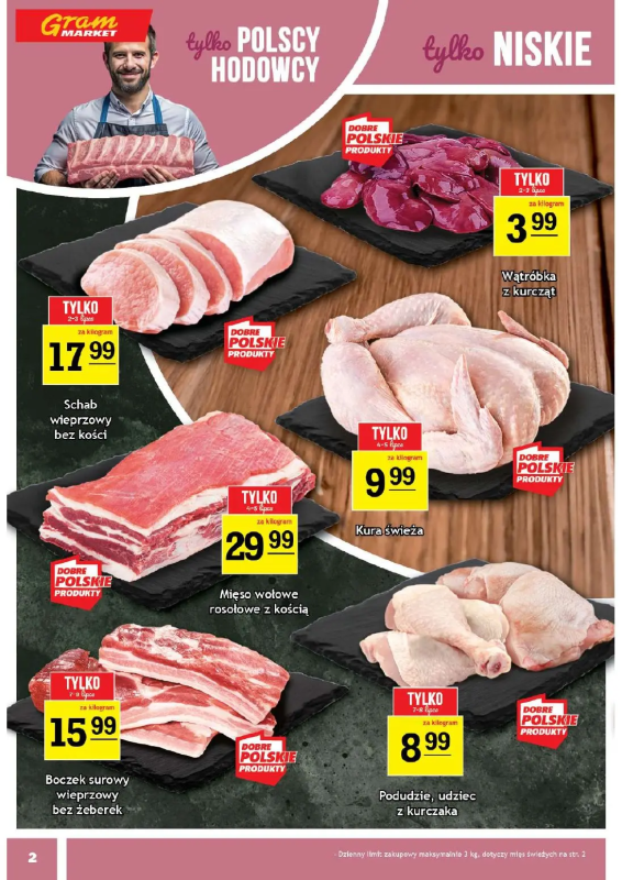 Gram Market - gazetka promocyjna Gazetka od środy 02.07 do wtorku 08.07 - strona 2