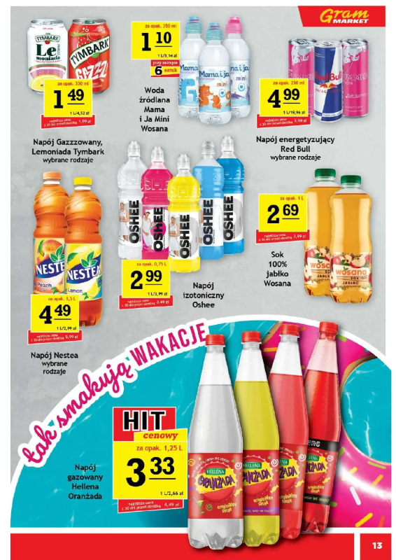 Gram Market - gazetka promocyjna Gazetka od środy 02.07 do wtorku 08.07 - strona 13