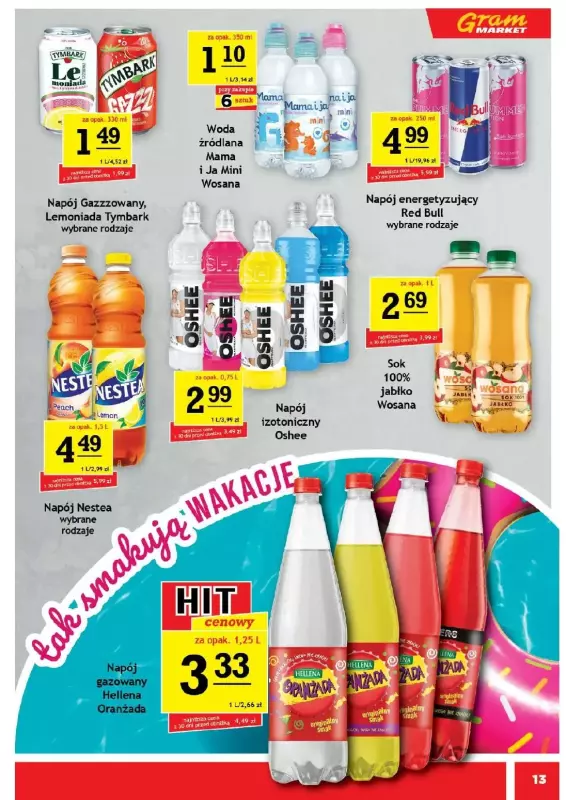 Gram Market - gazetka promocyjna Gazetka od środy 02.07 do wtorku 08.07 - strona 13