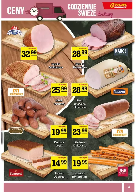 Gram Market - gazetka promocyjna Gazetka od środy 09.07 do wtorku 15.07 - strona 3