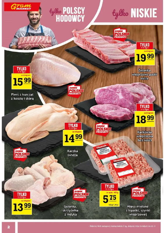 Gram Market - gazetka promocyjna Gazetka od środy 09.07 do wtorku 15.07 - strona 2