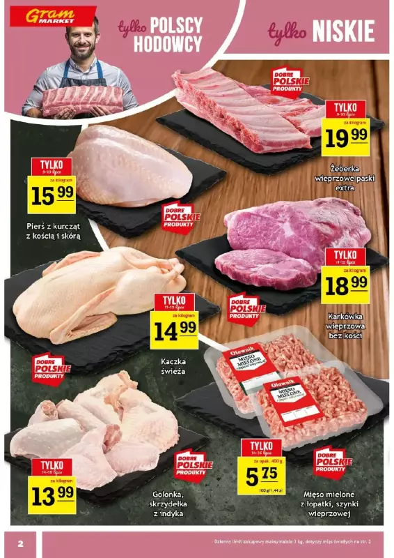 Gram Market - gazetka promocyjna Gazetka od środy 09.07 do wtorku 15.07 - strona 2