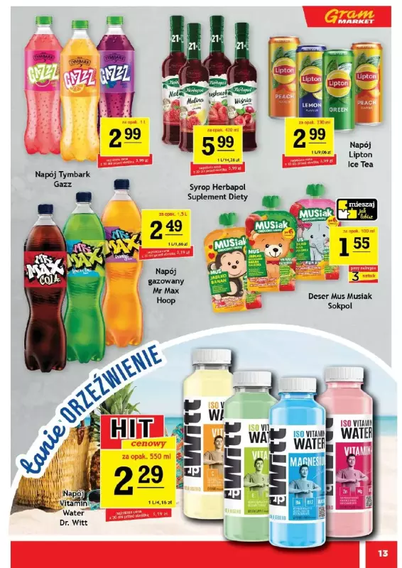 Gram Market - gazetka promocyjna Gazetka od środy 23.07 do wtorku 29.07 - strona 13