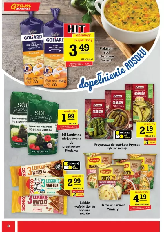 Gram Market - gazetka promocyjna Gazetka  do wtorku 05.08 - strona 8