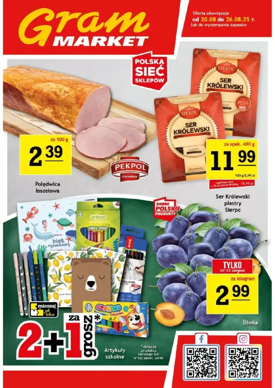 Gram Market - gazetka promocyjna Gazetka od środy 20.08 do wtorku 26.08
