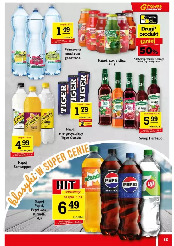 Gram Market - gazetka promocyjna Gazetka od środy 20.08 do wtorku 26.08 - strona 13