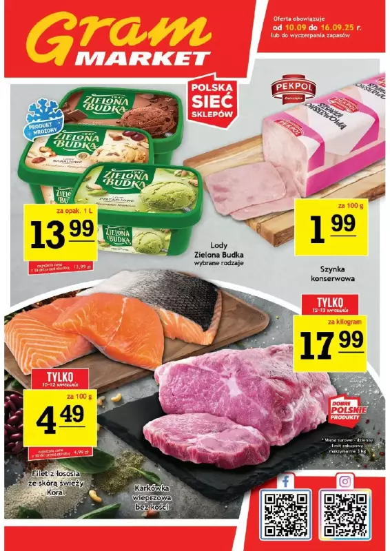 Gram Market - gazetka promocyjna Gazetka od środy 10.09 do wtorku 16.09
