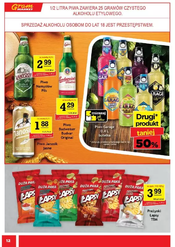 Gram Market - gazetka promocyjna Gazetka  do wtorku 30.09 - strona 12
