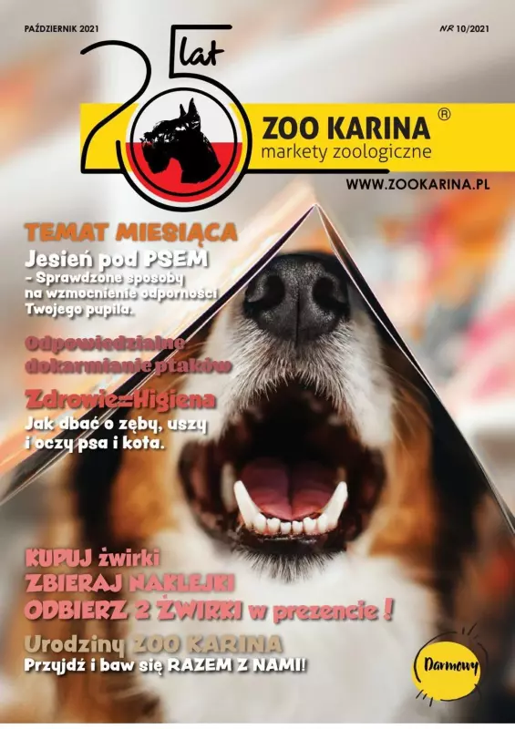 ZOO Karina - gazetka promocyjna Magazyn ZOO Karina 10/2021 od piątku 01.10 do niedzieli 31.10
