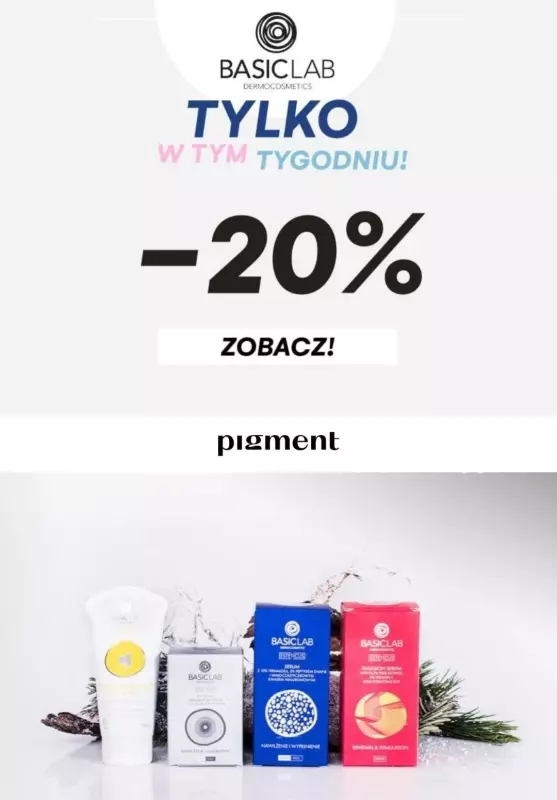 Drogeria Pigment - gazetka promocyjna -20% na markę Basiclab od piątku 14.01 do niedzieli 16.01